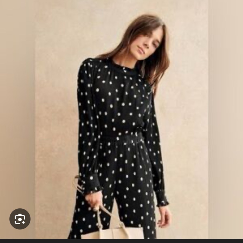 Sézane Rosalinda Black and white polka dot Blouse size 34 - Picture 2 of 6